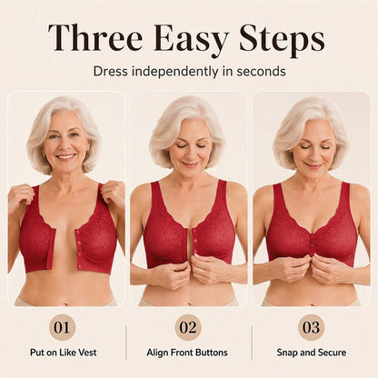 Front Closure Wire-Free Bra for Women