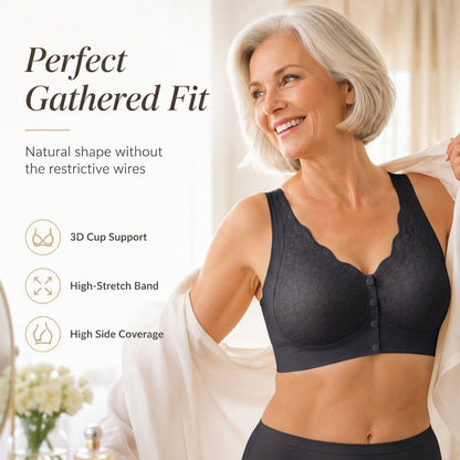Front Closure Wire-Free Bra for Women
