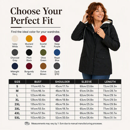Women's Plush-Lined Windproof Hooded Jacket