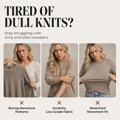 Women's Colorful Geometric Stripe Knit Sweater