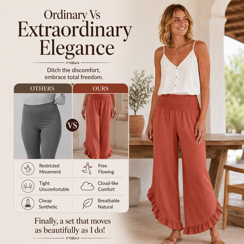 Women's High Waist Cotton Linen Pants