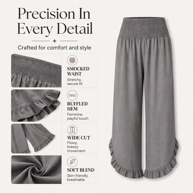 Women's High Waist Cotton Linen Pants