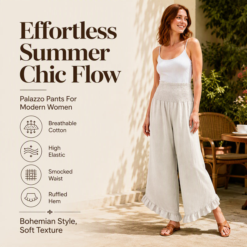 Women's High Waist Cotton Linen Pants