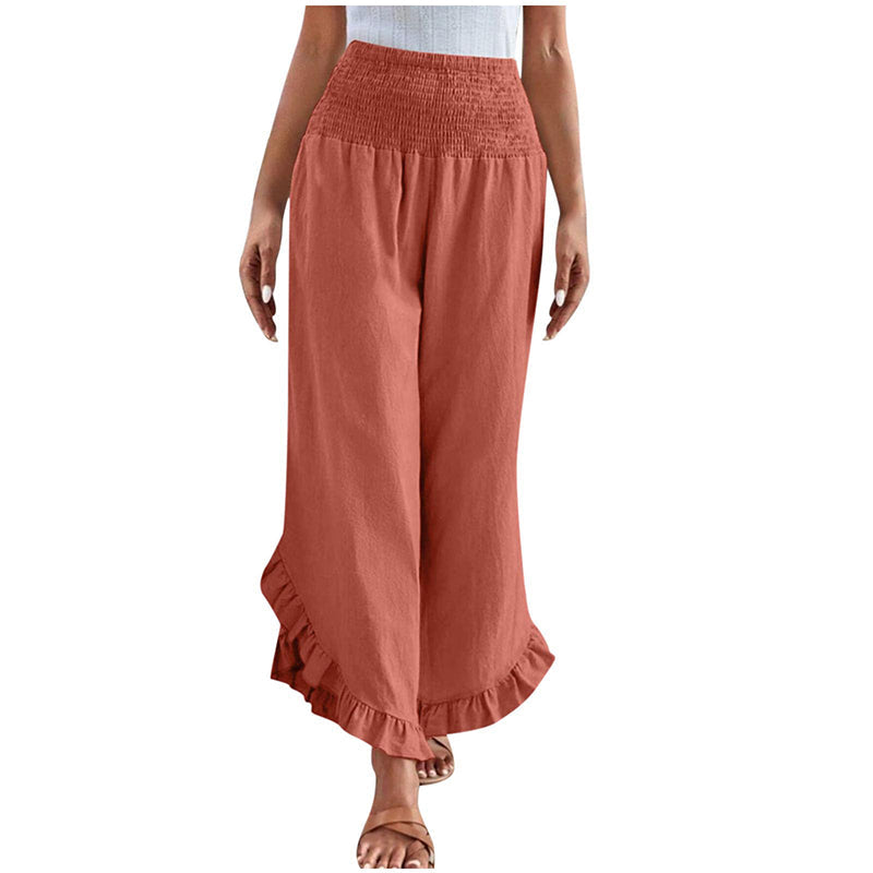 Women's High Waist Cotton Linen Pants