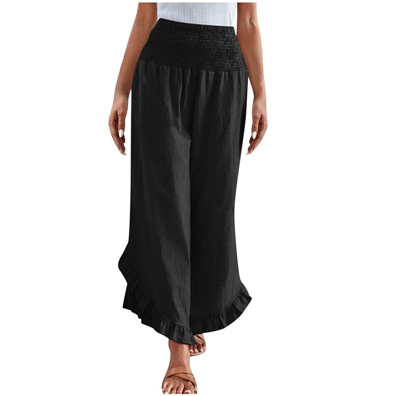 Women's High Waist Cotton Linen Pants