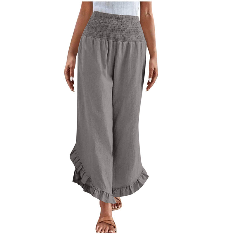 Women's High Waist Cotton Linen Pants