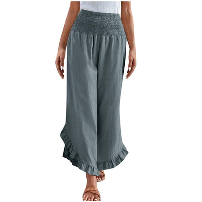 Women's High Waist Cotton Linen Pants