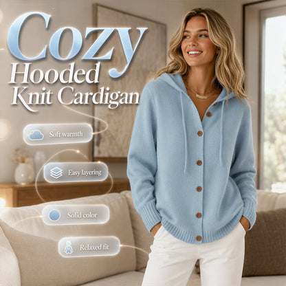 Women's Cozy Hooded Knit Cardigan