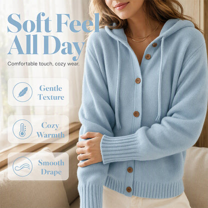 Women's Cozy Hooded Knit Cardigan