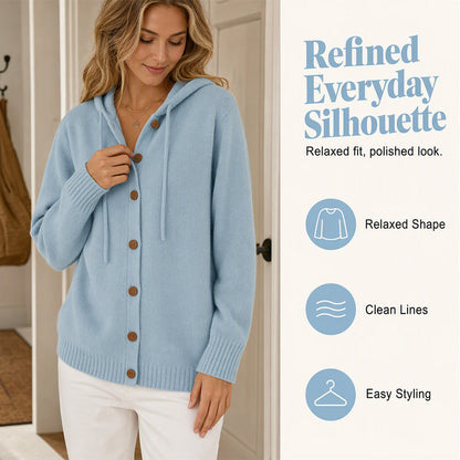Women's Cozy Hooded Knit Cardigan