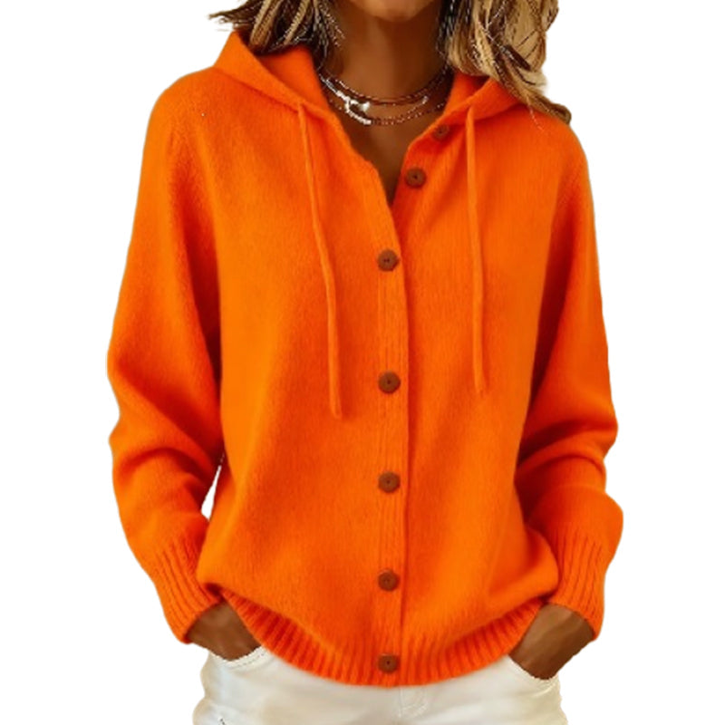 Women's Cozy Hooded Knit Cardigan