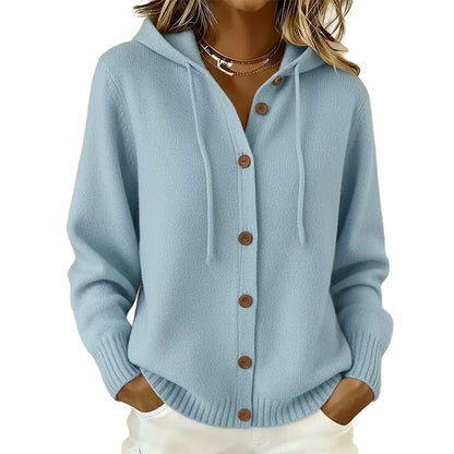 Women's Cozy Hooded Knit Cardigan