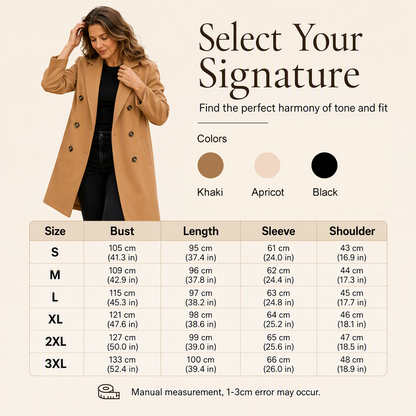 Women's Double Breasted Wool Blend Coat