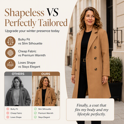 Women's Double Breasted Wool Blend Coat