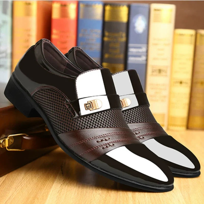 Men's Classic Non-Slip PU Leather Dress Shoes