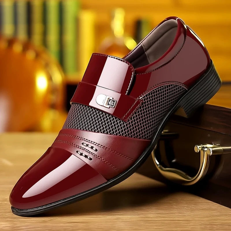 Men's Classic Non-Slip PU Leather Dress Shoes