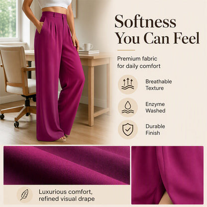 Women's High Waisted Wide Leg Suit Pants