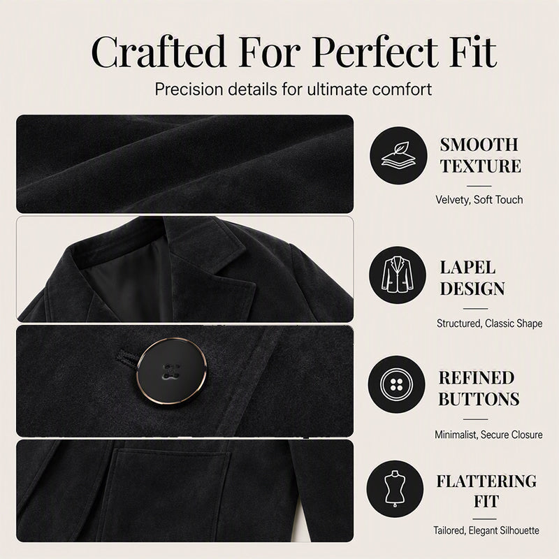 Women's Suede Blazer Jacket