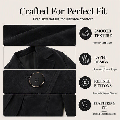 Women's Suede Blazer Jacket