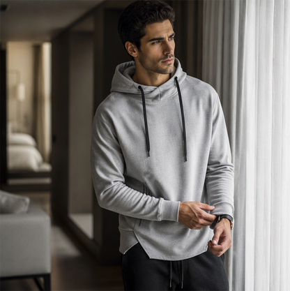 Men's Casual Loose Hooded Sweatshirt