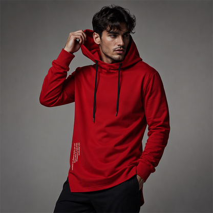Men's Casual Loose Hooded Sweatshirt