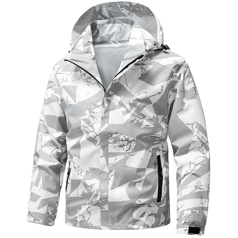 Men's Windproof Hooded Camouflage Jacket