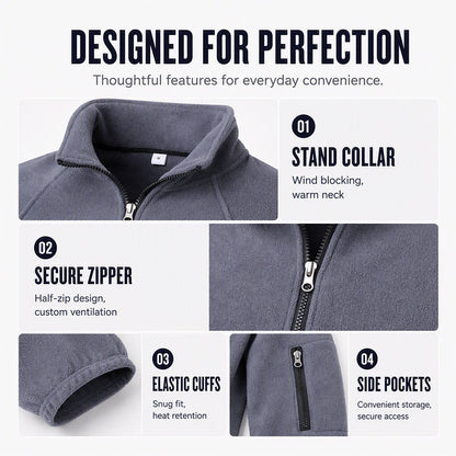 Men's Half Zip Polar Fleece Pullover