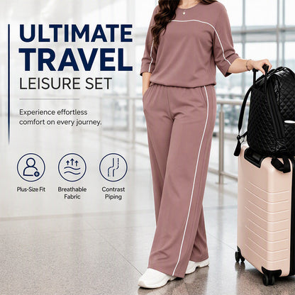 Women's Casual Short Sleeve Top & Pants Set