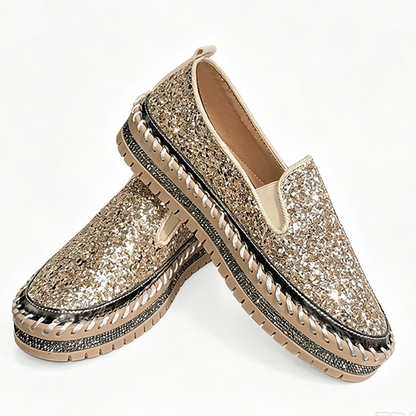 Women's Glitter Platform Slip-On Shoes