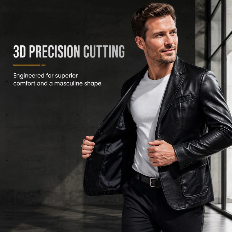 Men's Modern Slim Fit PU Leather Jacket