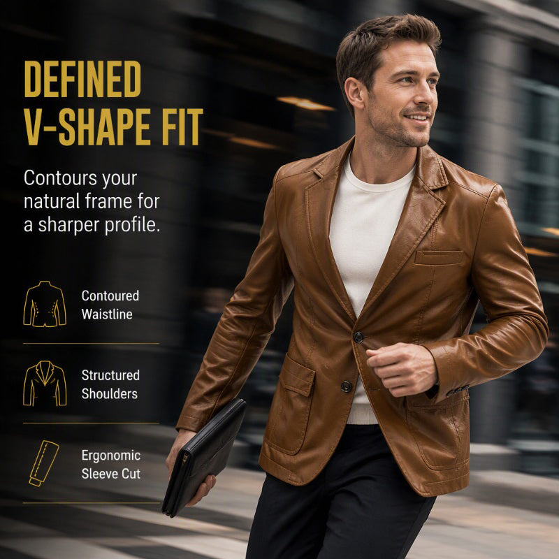 Men's Modern Slim Fit PU Leather Jacket