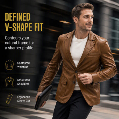 Men's Modern Slim Fit PU Leather Jacket