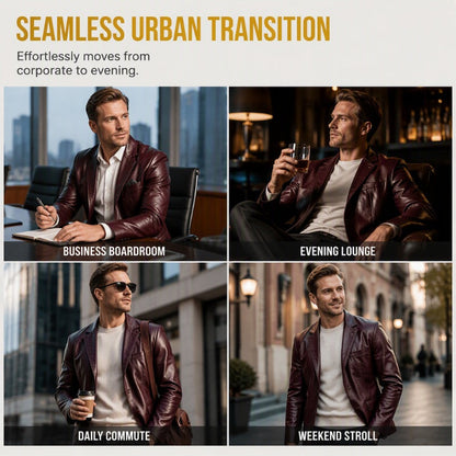Men's Modern Slim Fit PU Leather Jacket