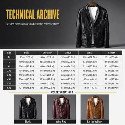 Men's Modern Slim Fit PU Leather Jacket