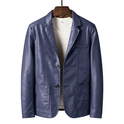 Men's Modern Slim Fit PU Leather Jacket