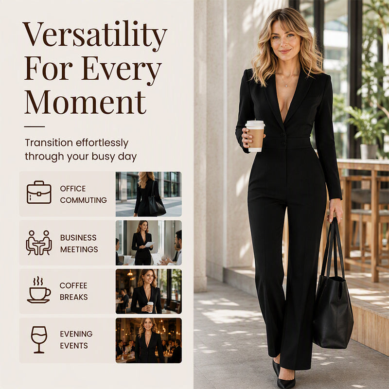 Women's Elegant Blazer Jumpsuit