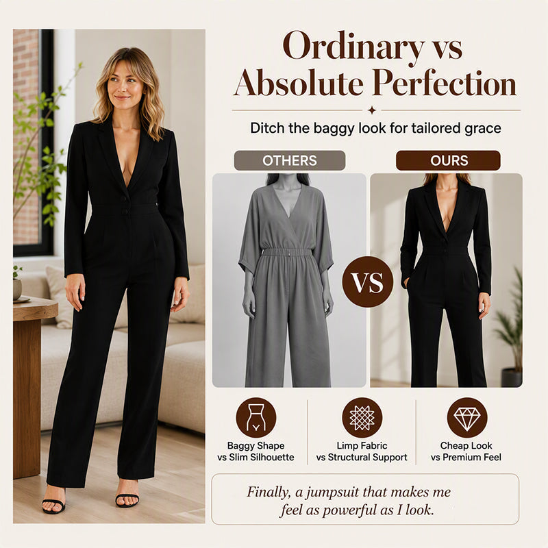 Women's Elegant Blazer Jumpsuit