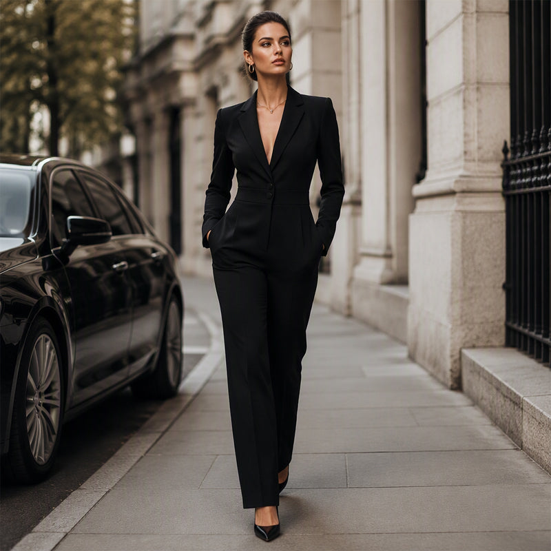 Women's Elegant Blazer Jumpsuit