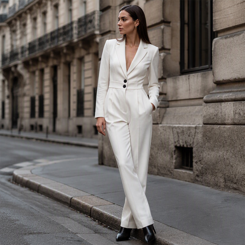 Women's Elegant Blazer Jumpsuit