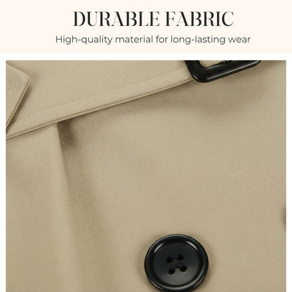 Women's Casual Double-Breasted Trench Coat
