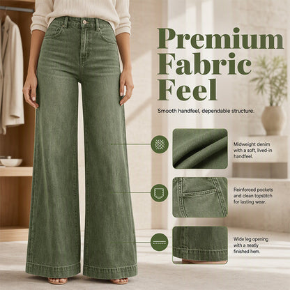 Leg-Lengthening Wide-Leg Jeans
