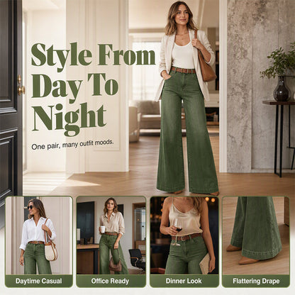 Leg-Lengthening Wide-Leg Jeans