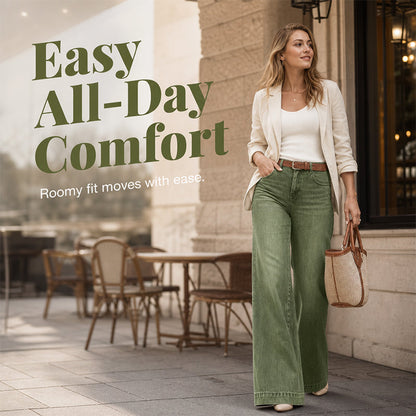 Leg-Lengthening Wide-Leg Jeans