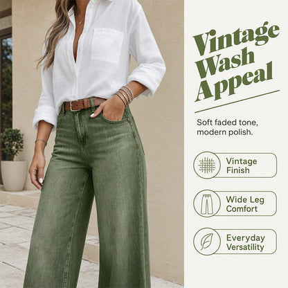 Leg-Lengthening Wide-Leg Jeans