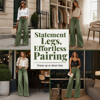 Leg-Lengthening Wide-Leg Jeans