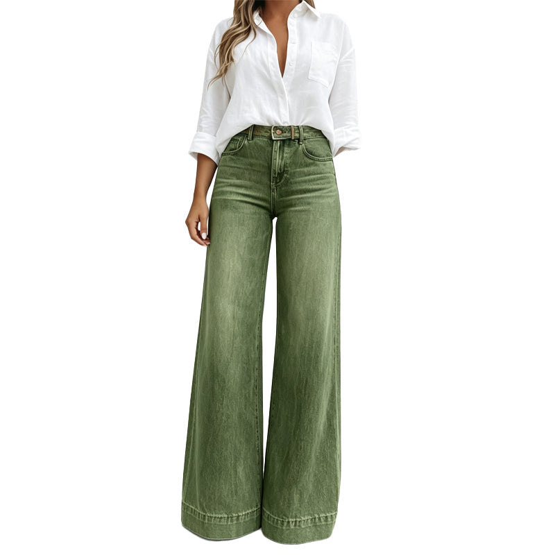 Leg-Lengthening Wide-Leg Jeans