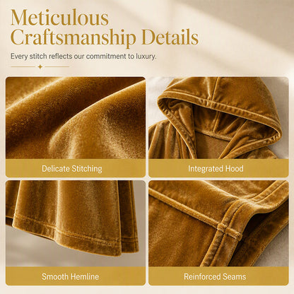 Women's Casual Velvet Hooded Cardigan