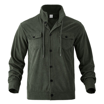Men's Corduroy Button-Down Long Sleeve Jacket