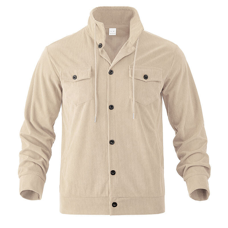 Men's Corduroy Button-Down Long Sleeve Jacket