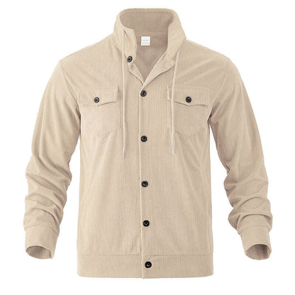 Men's Corduroy Button-Down Long Sleeve Jacket